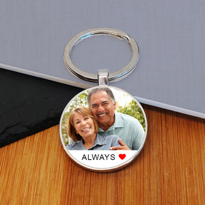 Personalised Always Photo Upload Key Ring
