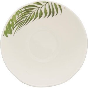 Bali Dark Green Medium Salad Bowl with Leaf Design