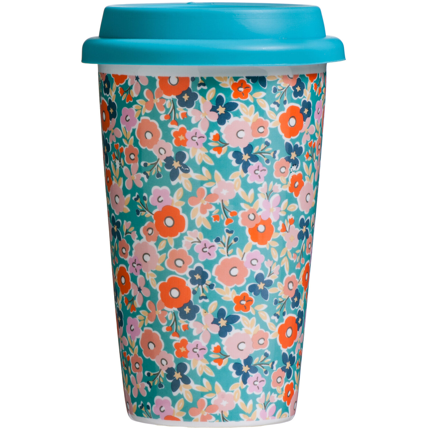 Image of Taza Floral Design Ceramic Reusable Mug&hellip;
