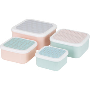 Frosted Deco Set of 4 Snack Boxes