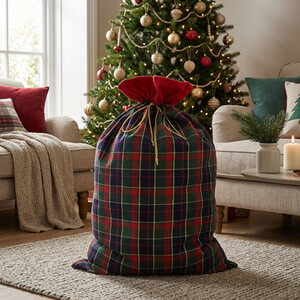 Tartan Red Present Sack