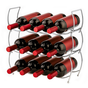 Wine Rack 3l Essentials 3 Tier Chrome Stackable Wine Rack.