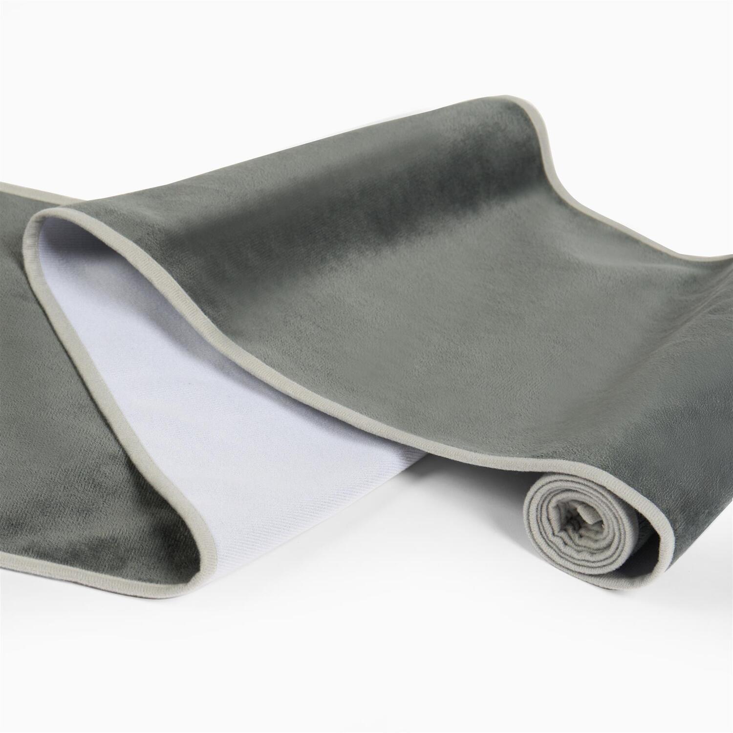 Image of OHS Piped Trim Placemats - Charcoal/Silver&hellip;