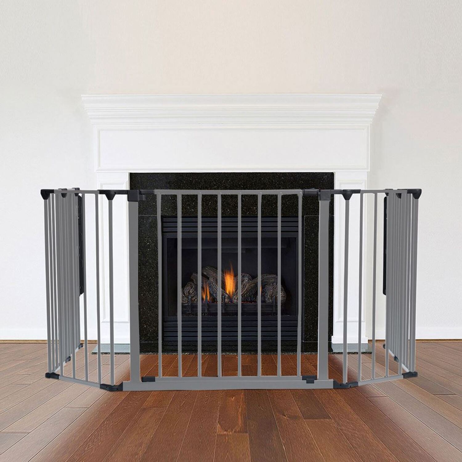 B&Q - Multi Panel Fire Surround82Cm Deep X 104Cm WideGrey70Cm TallChild And Pet SafetyBaby And Toddler Fire Guard - Image 2