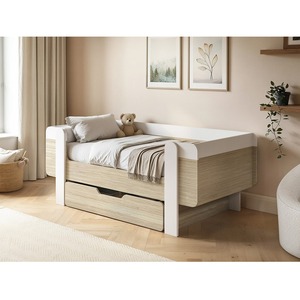 Alfie Wooden Toddler Bed White & Oak