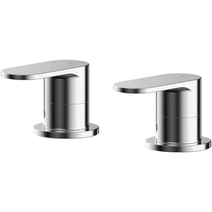 Balterley Current Modern Round Deck Mounted 0.75 Inch Side Valves with Round