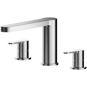 Balterley Pride Contemporary Bathroom Round Deck Mounted 3 Tap Hole Bath Filler