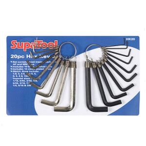 SupaTool Combination Hex Key Set (Pack of 20)