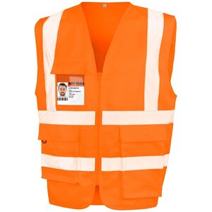 WORK-GUARD by Result Unisex Adult Polycotton Heavy Duty Safety Hi-Vis Vest