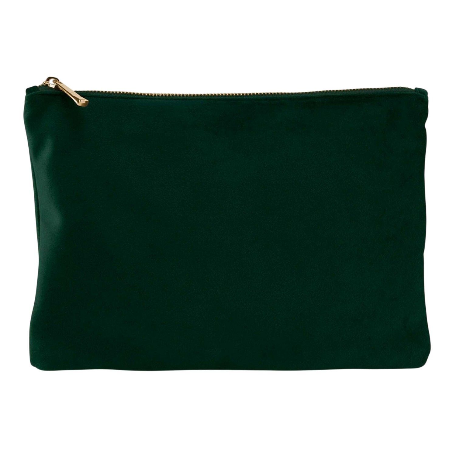 Bagbase Plain Velvet Pouch - Dark Emerald