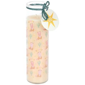 Something Different Howdy Floral Cowboy Boot Tube Candle