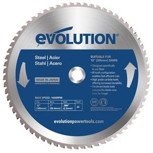 Evolution Mild Steel Cutting Chop Saw Blade 305 x 25.4mm x 60T
