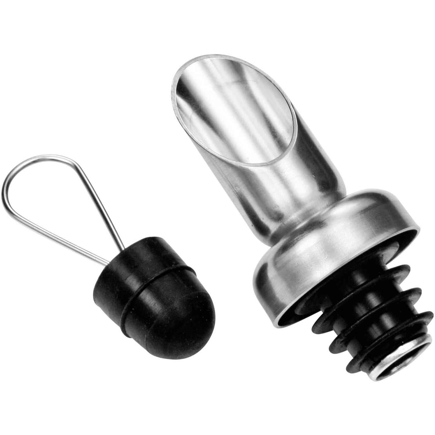 Essentials By Premier Mancini Stainless Steel Wine Pourer And Stopper - Silver