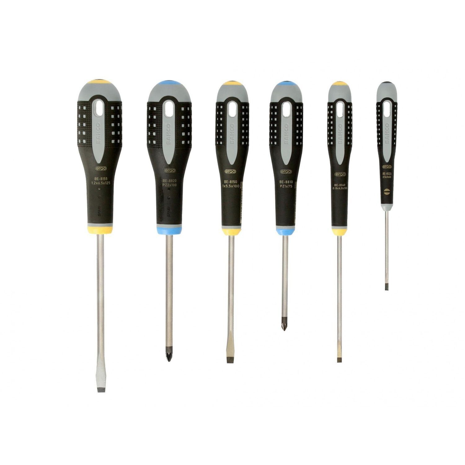 Bahco Be-9882 Ergo Screwdriver Set, 6 Piece - Multi Colour