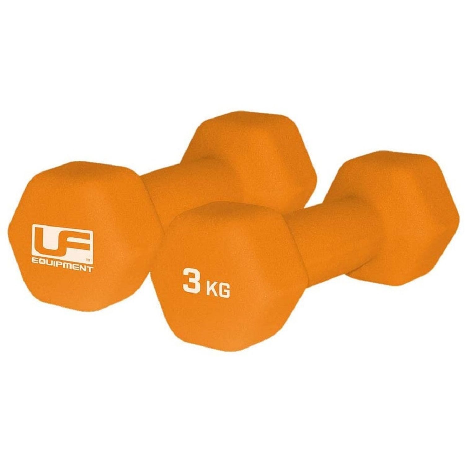 Urban Fitness Equipment Neoprene Hexagon Dumbell (Pack Of 2) - Orange