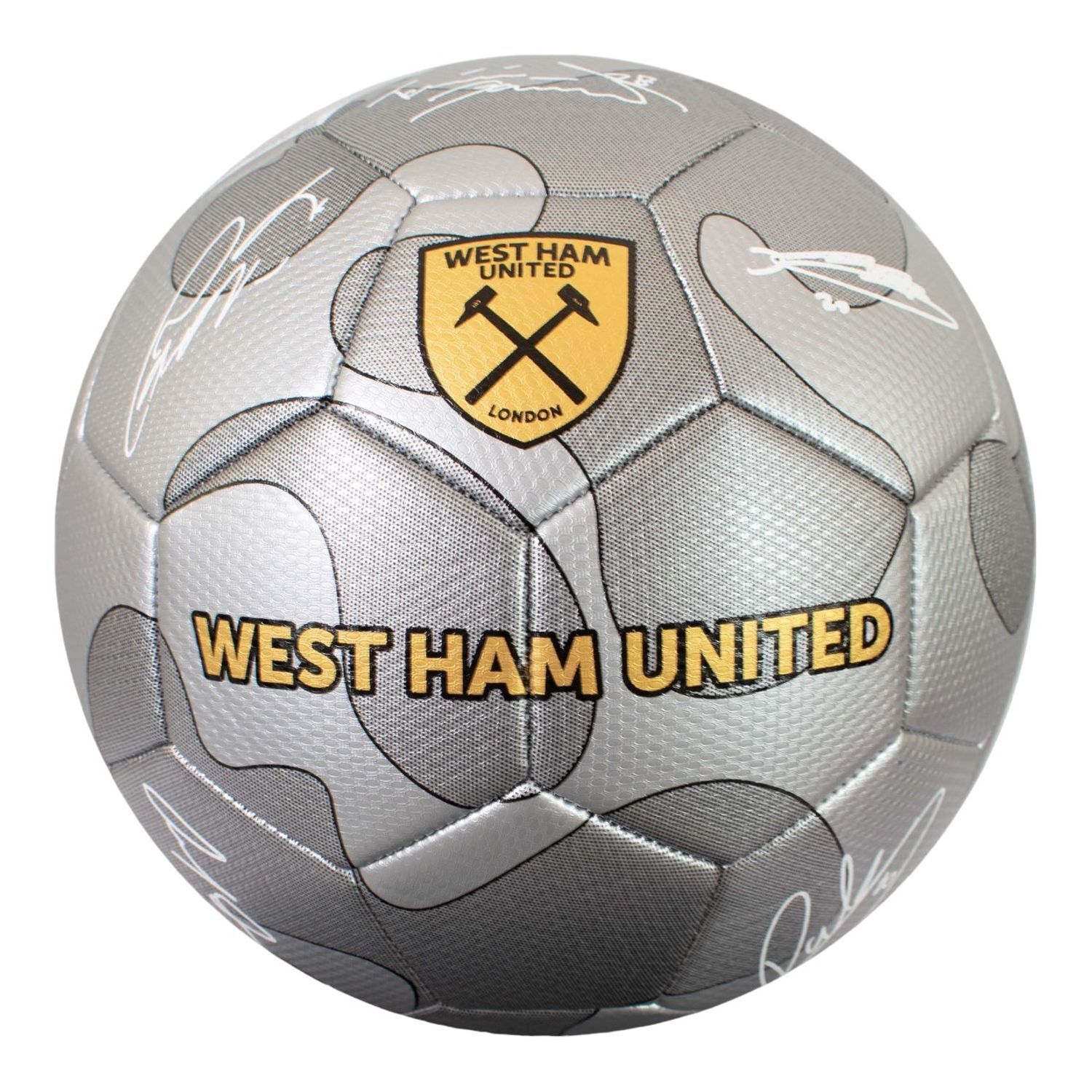 West Ham United Fc Signature Camo Football - Silver/Yellow/White