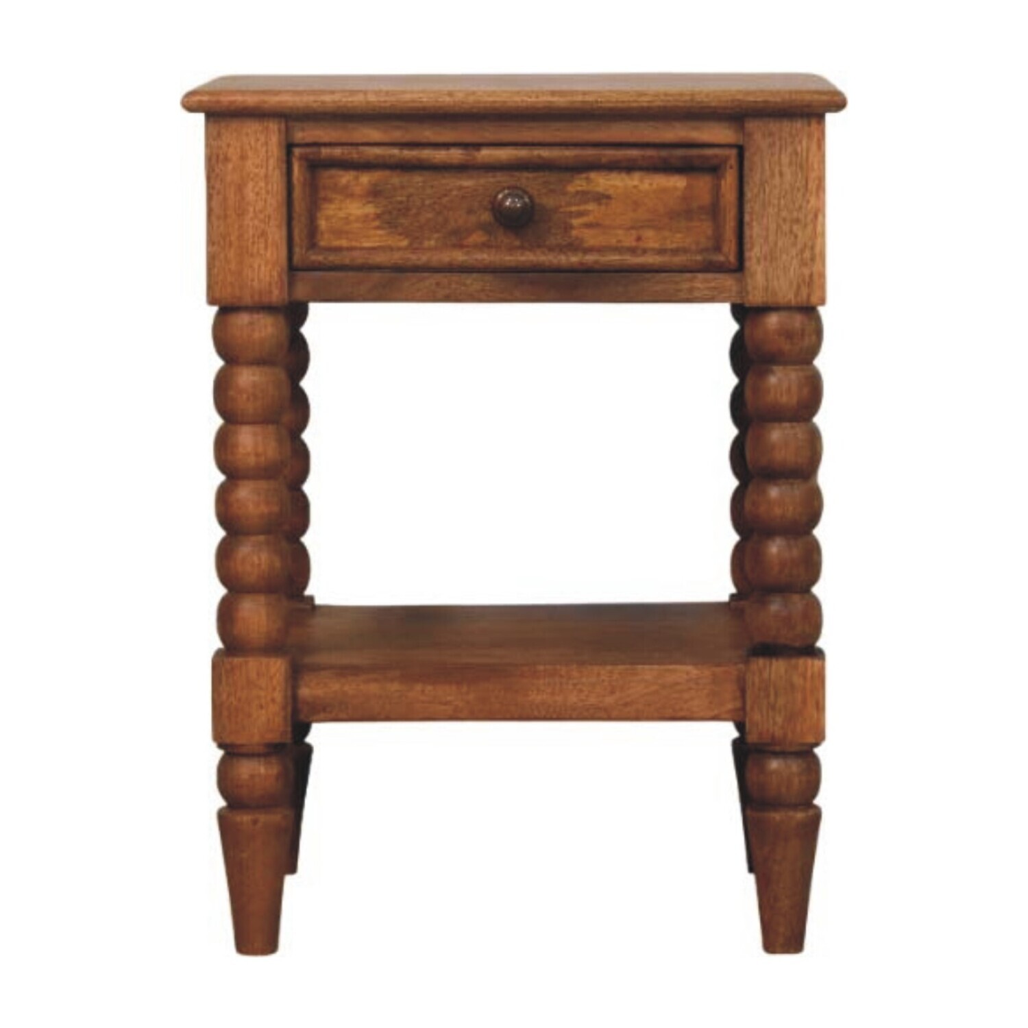 Artisan Furniture Solid Wood Spindle Bedside - Amber Oak