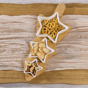 Christmas Tree with Star Dip Bowls Set