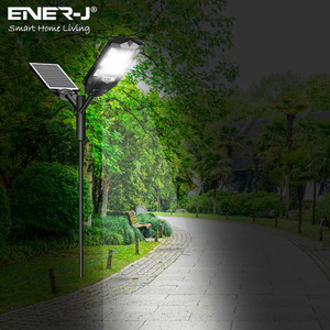 100W Solar Streetlights 6500K with 6V 12W Solar Panel  12000 mAh Battery