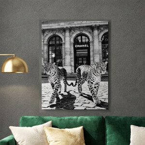 Monochrome Leopards Wall Art