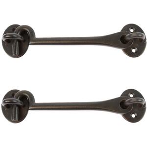 Rustic Cabin Hook and Eye - W165mm - Black - Pack of 2