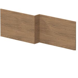1700mm Square L-Shape Shower Bath Front Panel - Antique Oak