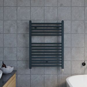 Sugnall Electric Vertical Square Towel Rail with 14 Rails - Anthracite