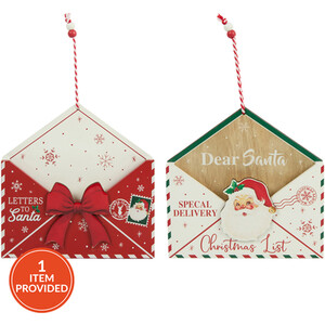 Wooden Christmas Envelope Decoration