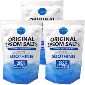 Elysium Spa Natural Epsom Salt Original 450g - Pack of 3
