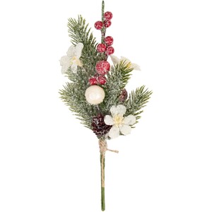 White Flower Red Berry Pick
