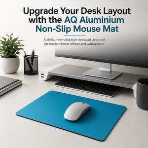 AQ Aluminium Non Slip Smooth Mouse Mat Pad Blue