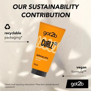 Got2b Curlz Defining Jelly 150ml Curl Gel Wavy Curly Hair Frizz Hold Shine