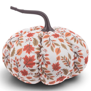Leaf Design Plush Pumpkin Halloween Decoration