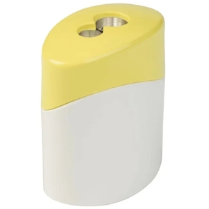 Elipse Double-Hole Metal Sharpener - 69% Biobased Carbon, Elliptic Swing Bin