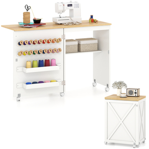 Multipurpose Folding Sewing Table with Compact Design