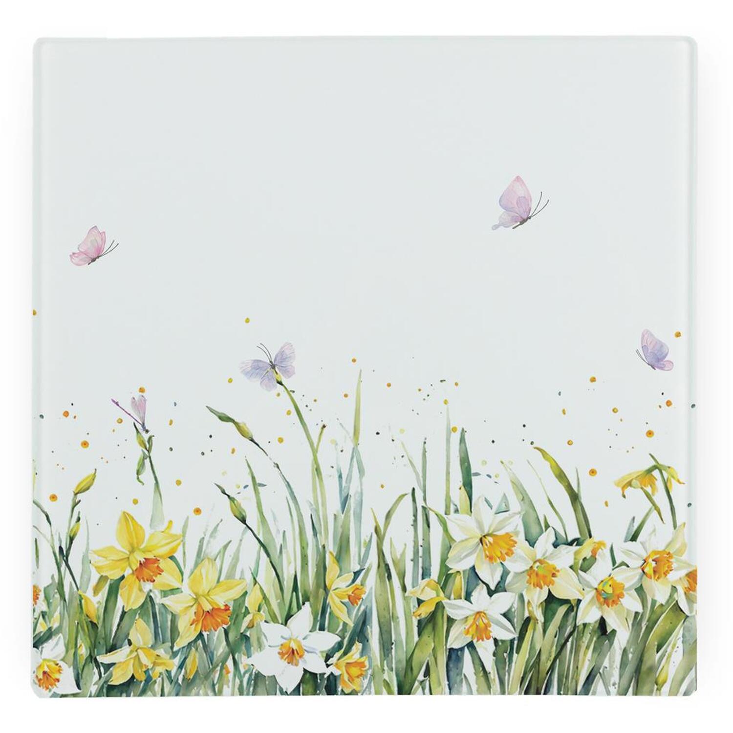 Image of Spring Daffodils Glass Hot Pot Stand&hellip;