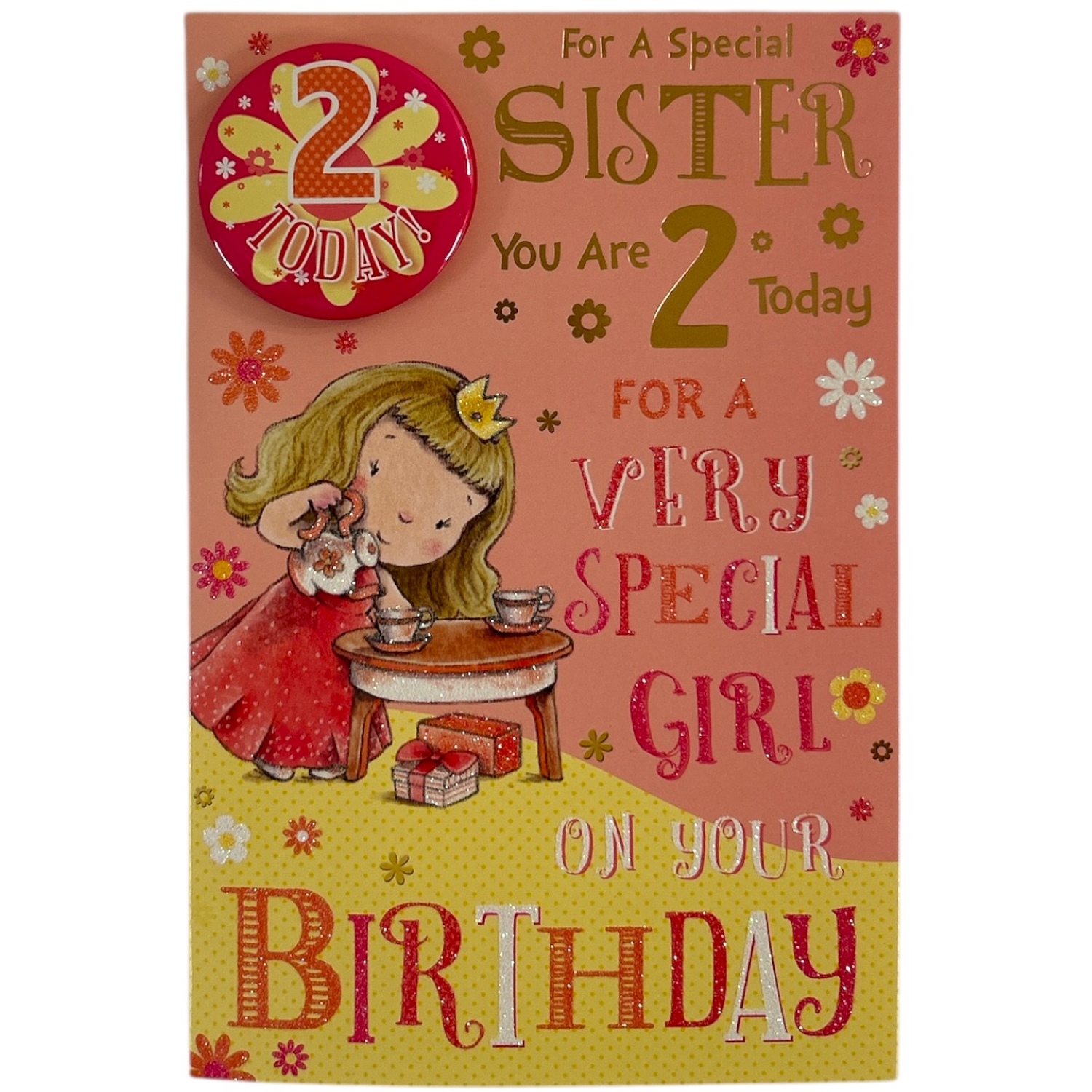 Sister Age 2 Juvenile Candy Club Birthday Card