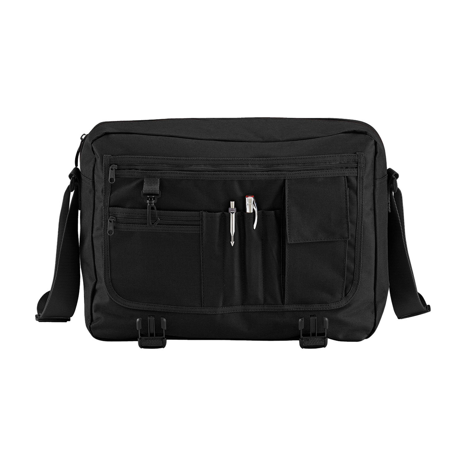 Bagbase Plain Messenger Bag - Black