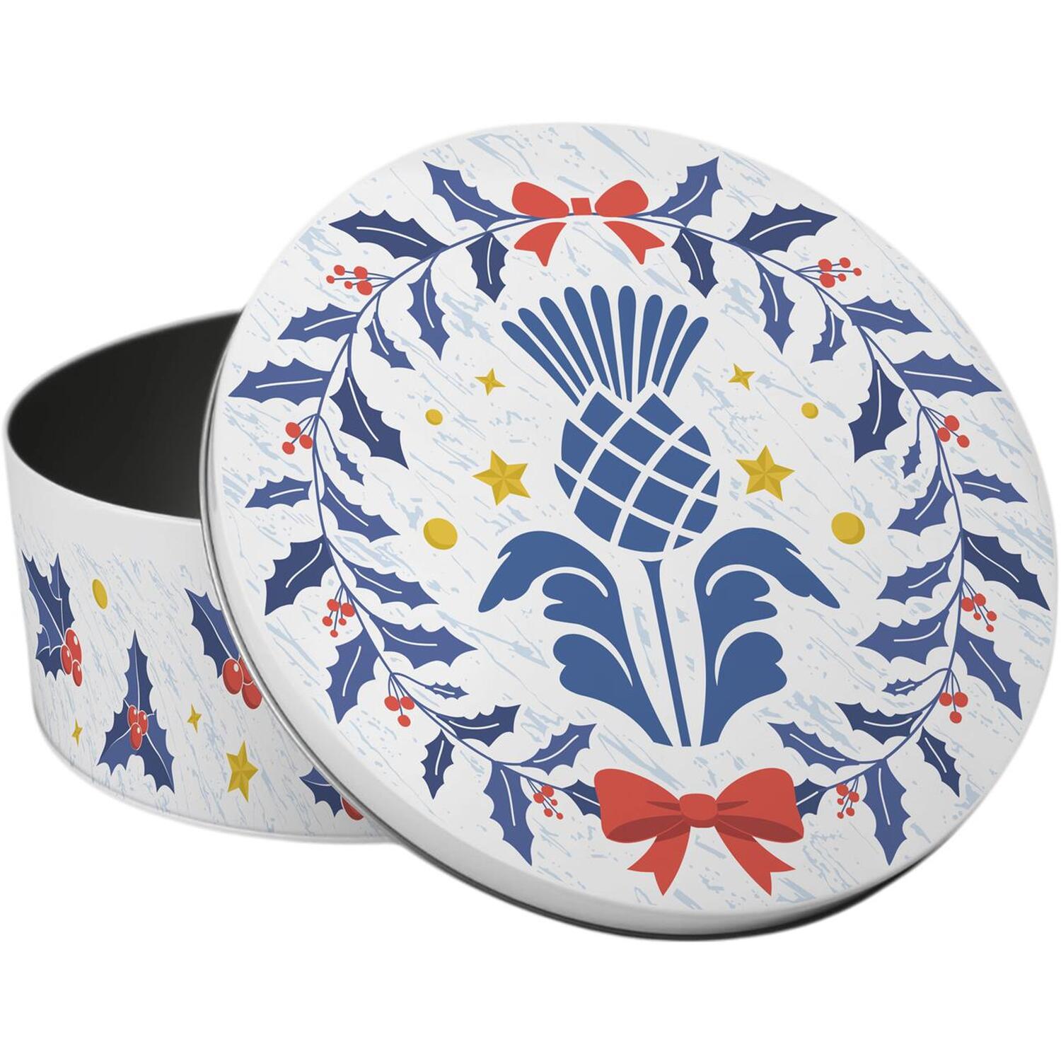 Image of Scottish Thistle Small Christmas Cake Tin&hellip;