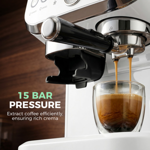White HOMCOM Espresso Machine Good Housekeeping Institute Approved shot 18195374