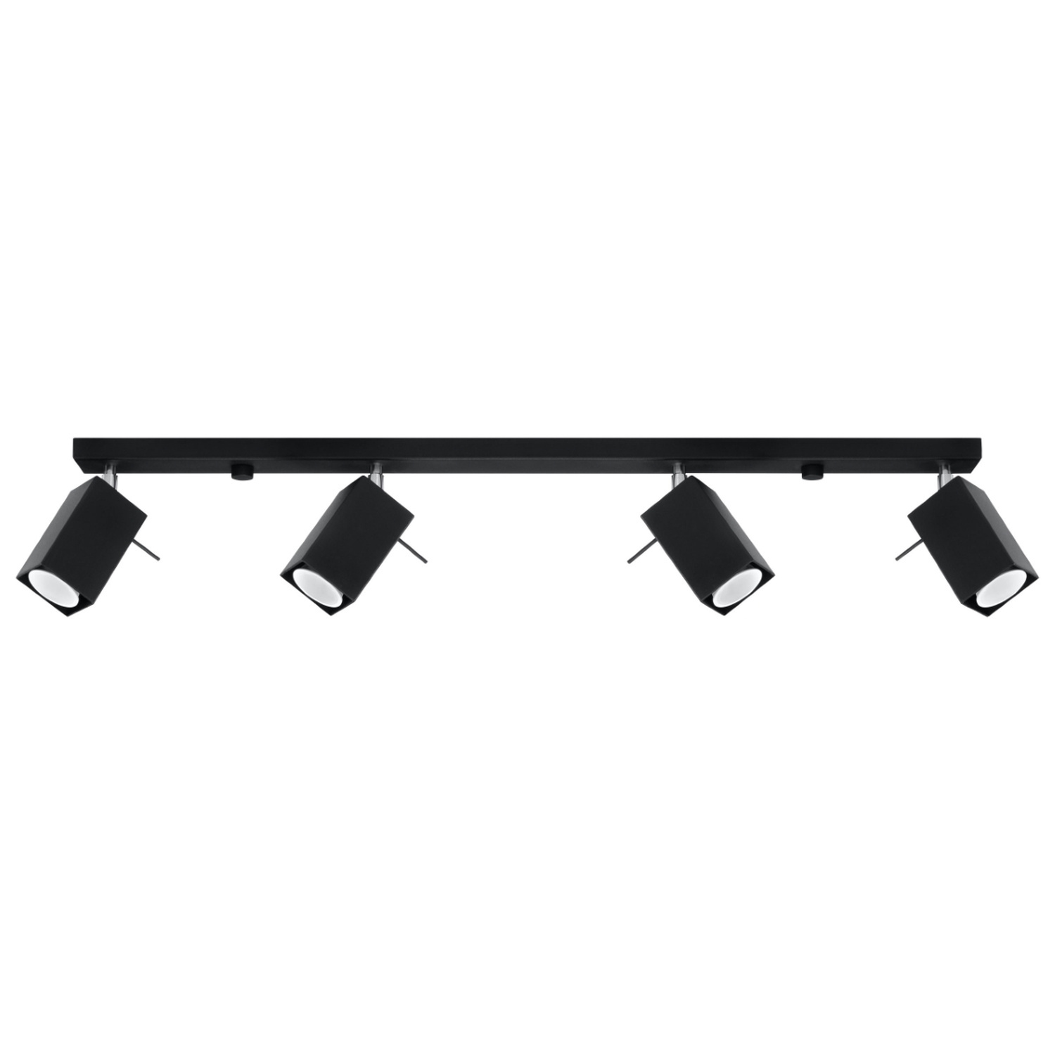 Industrial 4 Light Ceiling Spotlight Black Steel Adjustable GU10 Fixture - Image 4