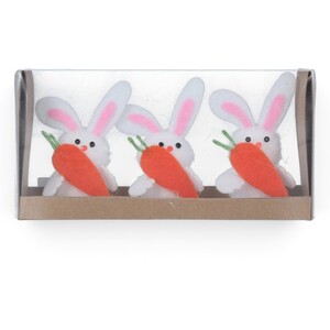 Set of Three Chenille Easter Bunny Decorations