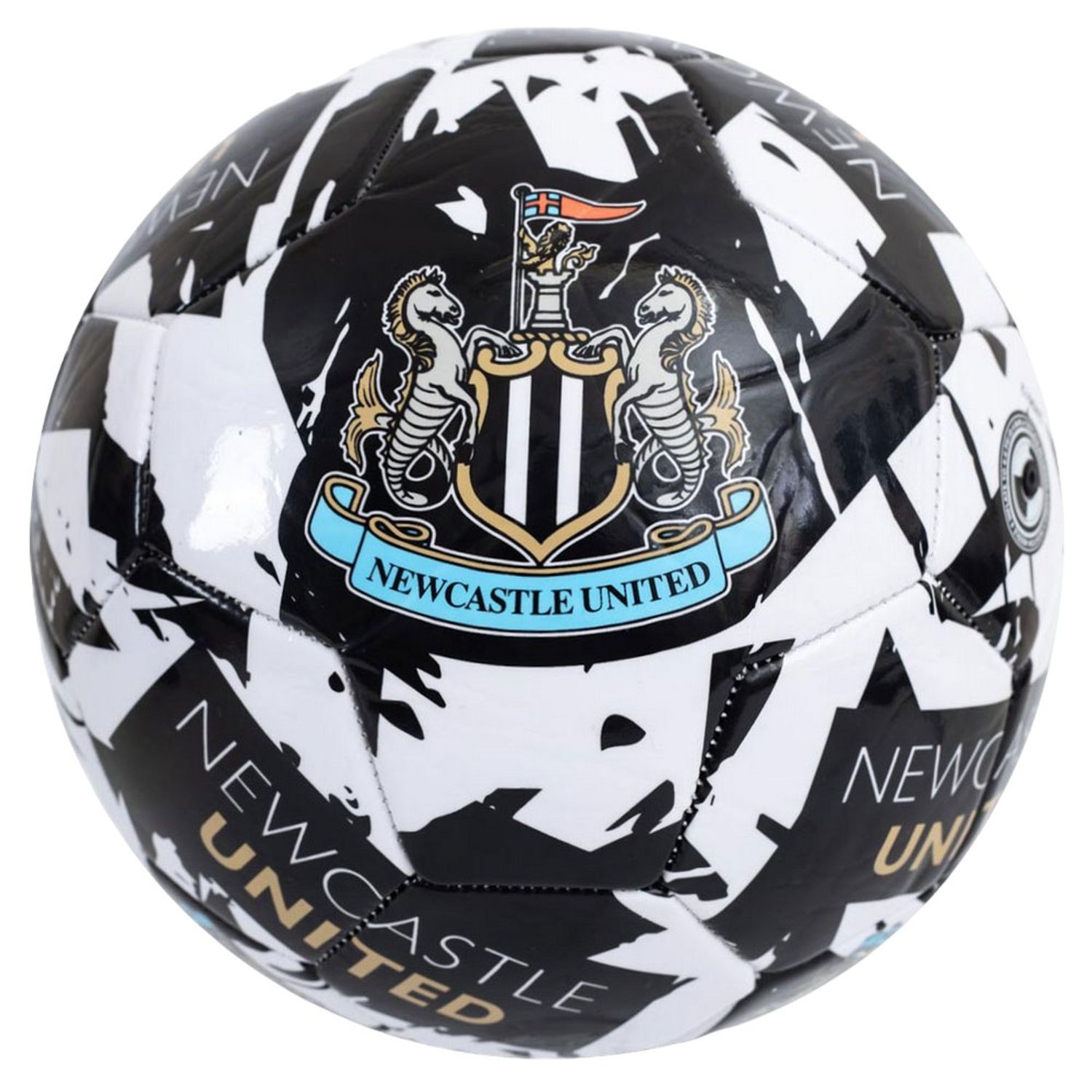Newcastle United Fc Graffiti Football A - Black/White/Blue/Gold