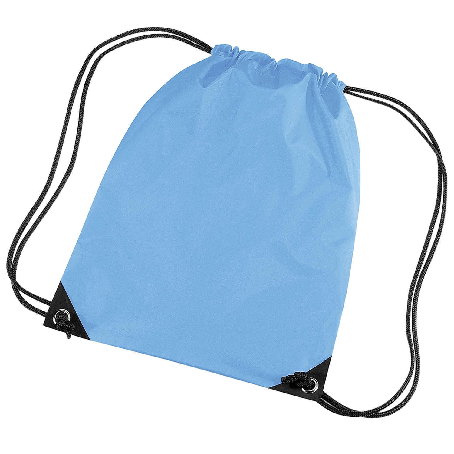 Bagbase Premium Gymsac Water Resistant Bag (11 Litres) (Pack Of 2) C - Sky Blue / Polyester