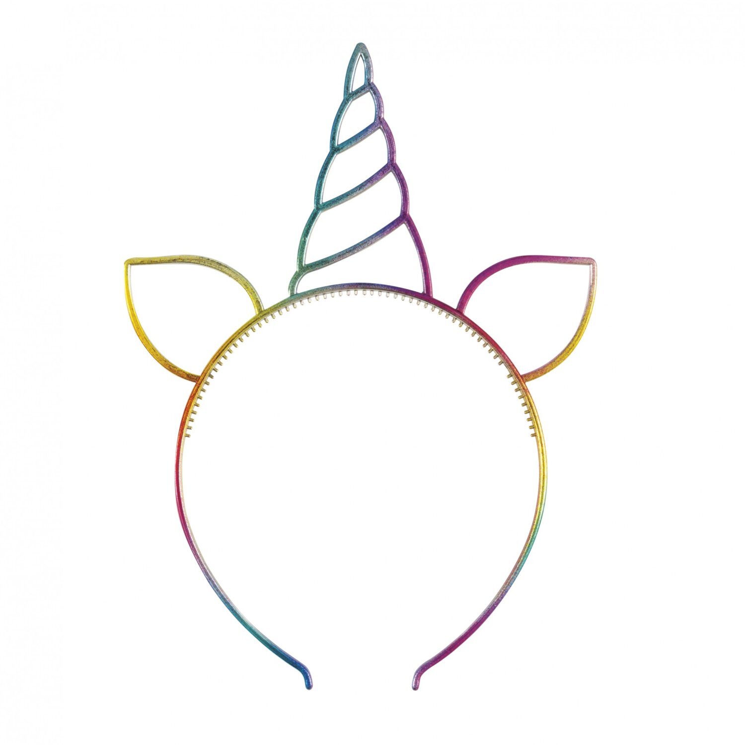 Kdmd Rainbow Unicorn Party Headband - Clear