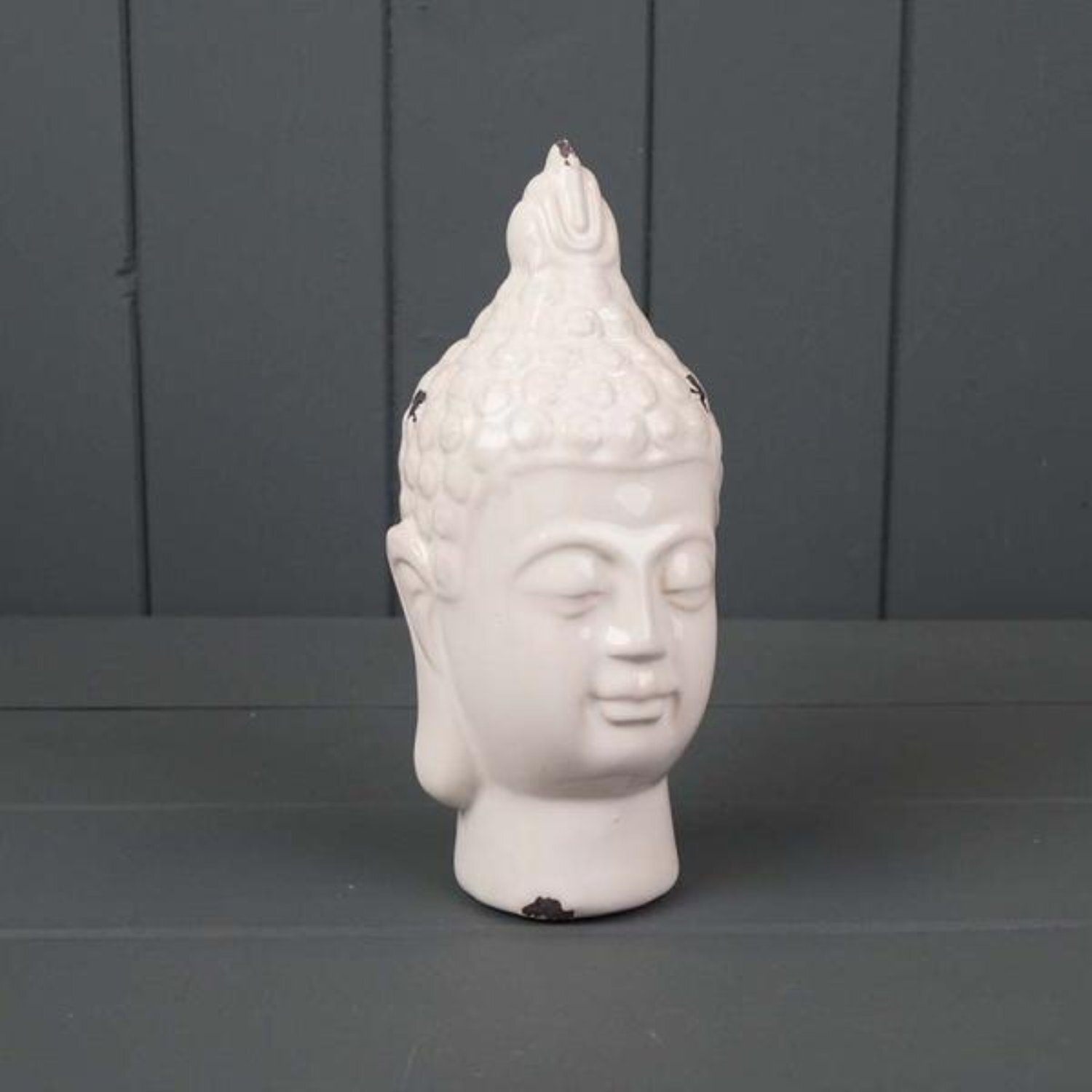 Kdmd Unisex White Ceramic Buddha Head - 19Mm - Image 2