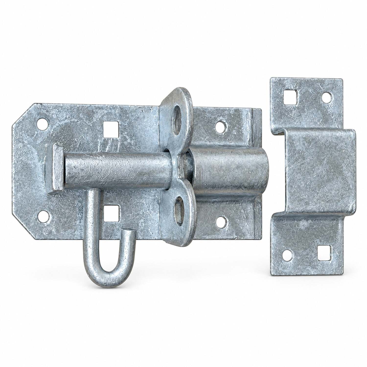 Betley Butterfly Heavy Duty Brenton Padbolt With Elongated Keep - 6 Inch - Silver / 101.6Mm