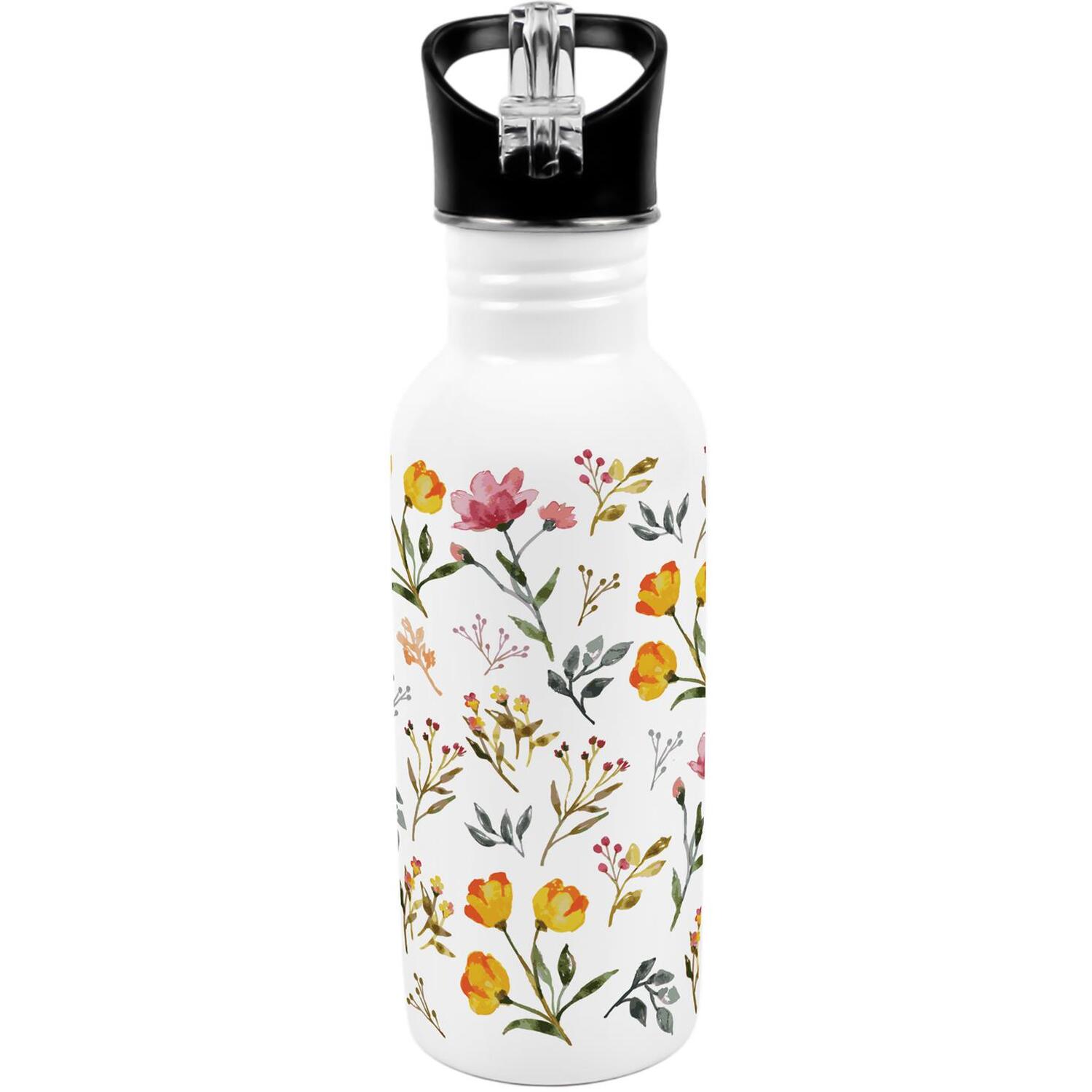 Purely Home Spring Flowers Metal Canteen Water Bottle - Multi