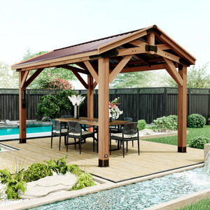 Backyard Discovery Norwood Cedar Wood Outdoor Patio Gazebo