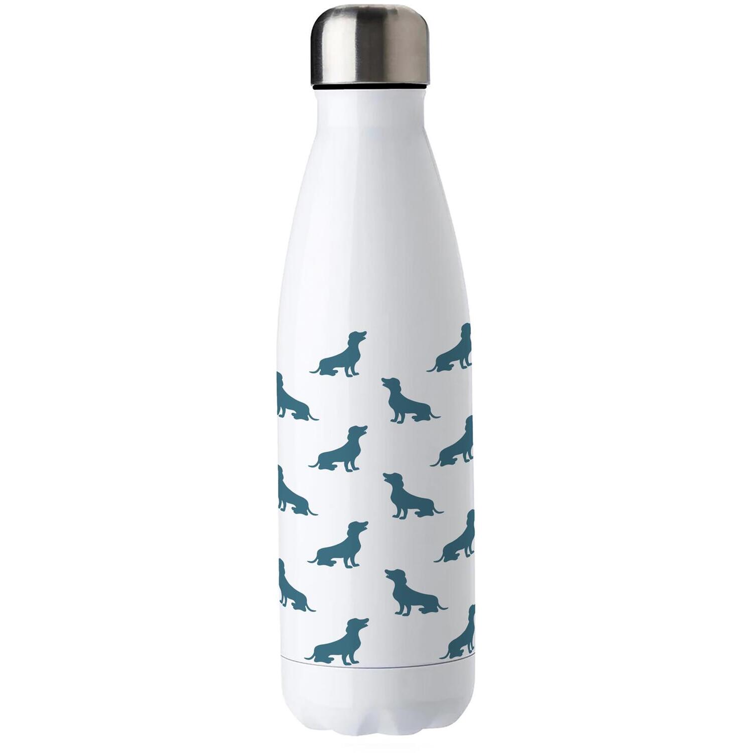 Dachshund Water Bottle - Blue Reusable 500ml Metal Drinks Bottle Dog Gifts - Image 2